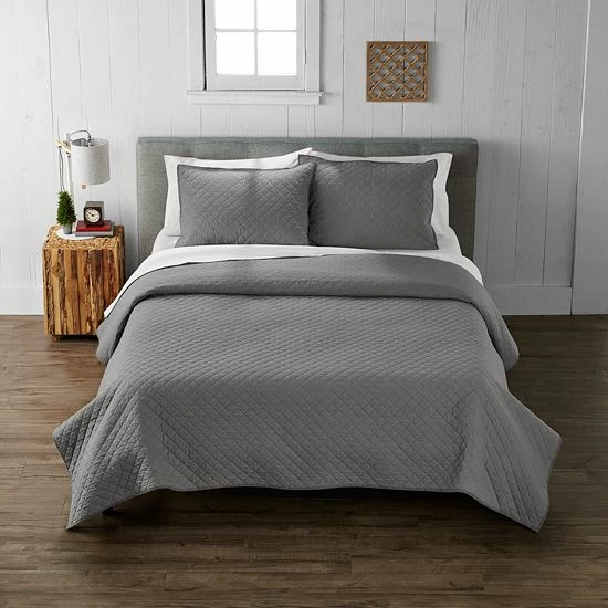Cuddl Duds® Solid Flannel Quilt Set With Shams Sage 1 Cuddl Duds® Solid Flannel Quilt Set With Shams Sage