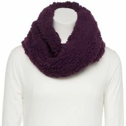 Women's Cuddl Duds® Faux Sherpa Infinity Scarf Deep Purple -Cuddl Duds shop unnamed file 1843