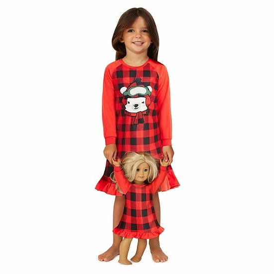 Toddler Girl Jammies For Your Families® Beary Cool Dolly & Me Nightgown Set By Cuddl Duds® 2 Toddler Girl Jammies For Your Families® Beary Cool Dolly & Me Nightgown Set By Cuddl Duds® - Image 2