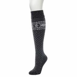 Women's Cuddl Duds Turncuff Tonal Twist Snowflake With Birdseye Over The Knee Sock Black 6 Women's Cuddl Duds Turncuff Tonal Twist Snowflake With Birdseye Over The Knee Sock Black -Cuddl Duds shop unnamed file 1873