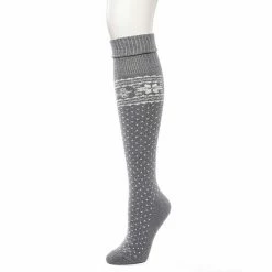 Women's Cuddl Duds Turncuff Tonal Twist Snowflake With Birdseye Over The Knee Sock Black 7 Women's Cuddl Duds Turncuff Tonal Twist Snowflake With Birdseye Over The Knee Sock Black -Cuddl Duds shop unnamed file 1874