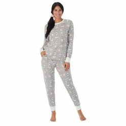 Women's Cuddl Duds 3-pc. Knit Long Sleeve Pajama Top, Banded Bottom Pajama Pants & Scrunchie Set Red Flake Fairisle 17 Women's Cuddl Duds 3-pc. Knit Long Sleeve Pajama Top, Banded Bottom Pajama Pants & Scrunchie Set Red Flake Fairisle -Cuddl Duds shop unnamed file 188