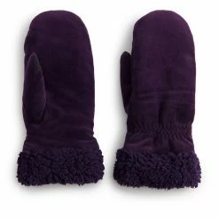 Women's Cuddl Duds® Sherpa Cuff Velour Mittens Blackberry 9 Women's Cuddl Duds® Sherpa Cuff Velour Mittens Blackberry -Cuddl Duds shop unnamed file 1886