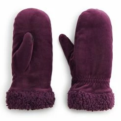 Women's Cuddl Duds® Sherpa Cuff Velour Mittens Blackberry 11 Women's Cuddl Duds® Sherpa Cuff Velour Mittens Blackberry -Cuddl Duds shop unnamed file 1888