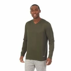 Men's Cuddl Duds® Far-Infrared Enhance Pajama V-Neck Tee Black -Cuddl Duds shop unnamed file 1893