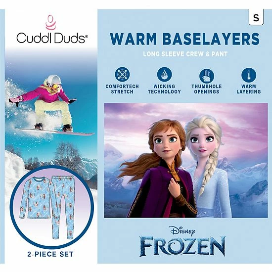 Girls 7-16 Cuddl Duds® Disney's Frozen Stretch 2-Piece Base Layer 2 Girls 7-16 Cuddl Duds® Disney's Frozen Stretch 2-Piece Base Layer - Image 2