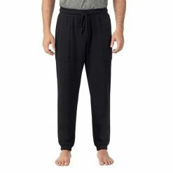 Big & Tall Cuddl Duds Essentials Banded-Bottom Sleep Pant Black -Cuddl Duds shop unnamed file 1924