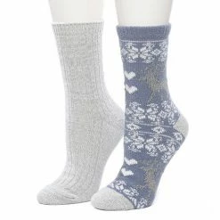 Women's Cuddl Duds 2 Pair Pack Reindeer Fairisle Spacedye Crew Socks Country Blue 7 Women's Cuddl Duds 2 Pair Pack Reindeer Fairisle Spacedye Crew Socks Country Blue -Cuddl Duds shop unnamed file 1930