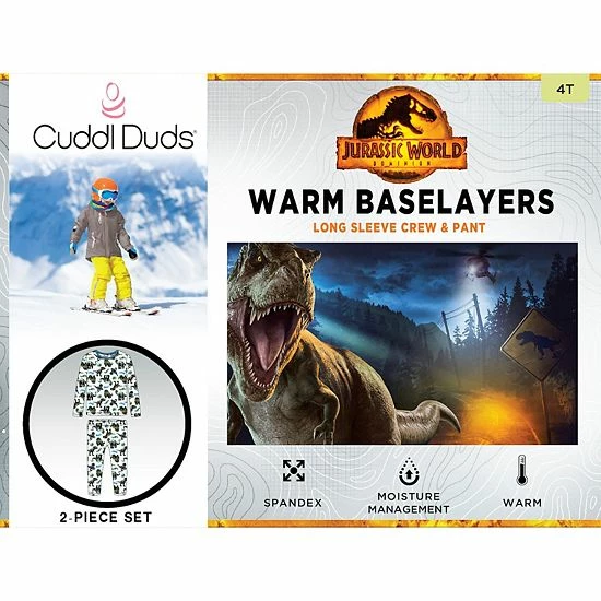 Toddler Boy Cuddl Duds® Jurassic Park Baselayer Set 2 Toddler Boy Cuddl Duds® Jurassic Park Baselayer Set - Image 2