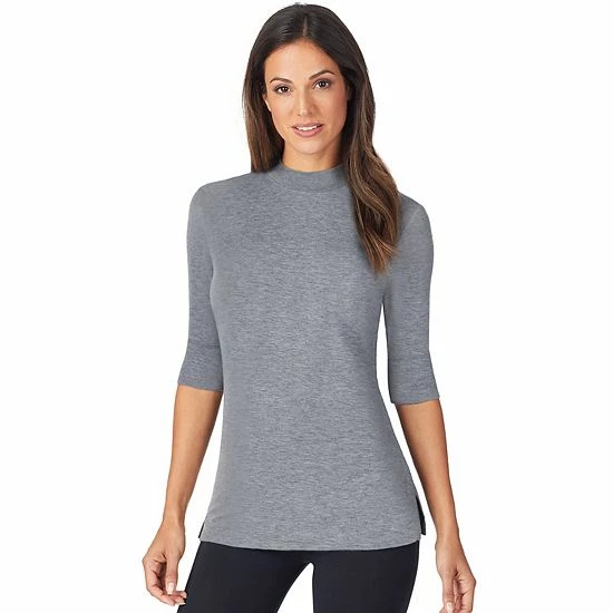 Women's Cuddl Duds® Softwear with Stretch Elbow Sleeve Mockneck Top Charcoal Heather Women's Cuddl Duds® Softwear With Stretch Elbow Sleeve Mockneck Top Charcoal Heather -Cuddl Duds shop unnamed file 1938