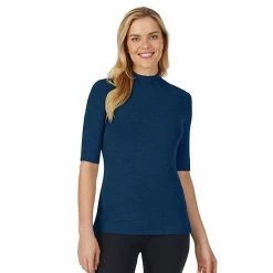 Women's Cuddl Duds® Softwear With Stretch Elbow Sleeve Mockneck Top Charcoal Heather 8 Women's Cuddl Duds® Softwear With Stretch Elbow Sleeve Mockneck Top Charcoal Heather -Cuddl Duds shop unnamed file 1944