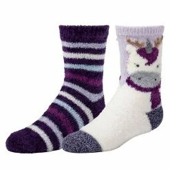 Cuddl Duds Girls 2-Pack Plushfill Crew Socks Fox -Cuddl Duds shop unnamed file 1969