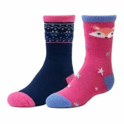 Cuddl Duds Girls 2-Pack Plushfill Crew Socks Fox -Cuddl Duds shop unnamed file 1970