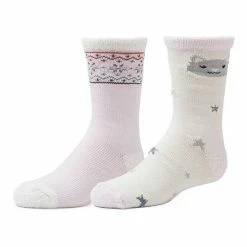 Cuddl Duds Girls 2-Pack Plushfill Crew Socks Fox -Cuddl Duds shop unnamed file 1974
