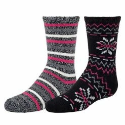 Cuddl Duds Girls 2-Pack Plushfill Crew Socks Fox -Cuddl Duds shop unnamed file 1975