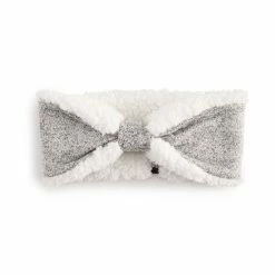 Cuddl Duds Soft Knit Women's Bow Headband Med Gray -Cuddl Duds shop unnamed file 1997