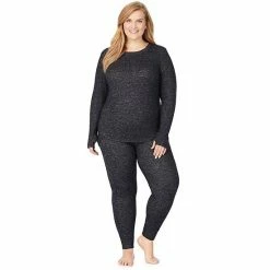 Plus Size Cuddl Duds® Soft Knit Leggings Dark Charcoal 11 Plus Size Cuddl Duds® Soft Knit Leggings Dark Charcoal -Cuddl Duds shop unnamed file 2030