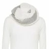 Cuddl Duds Soft Knit Women's Infinity Scarf Black White Animal