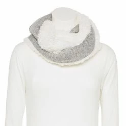 Cuddl Duds Soft Knit Women's Infinity Scarf Black White Animal -Cuddl Duds shop unnamed file 2048