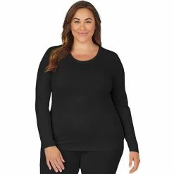 Plus Size Cuddl Duds® Under Scrubs Crewneck Top Cameo Pink -Cuddl Duds shop unnamed file 2063