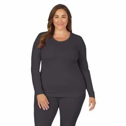 Plus Size Cuddl Duds® Under Scrubs Crewneck Top Cameo Pink -Cuddl Duds shop unnamed file 2064