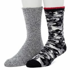 Men's ClimateSmart By Cuddl Duds 2-Pack Camo Super Soft Cozy Crew Socks Black 3 Men's ClimateSmart By Cuddl Duds 2-Pack Camo Super Soft Cozy Crew Socks Black -Cuddl Duds shop unnamed file 2106