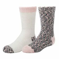 Girls Cuddl Duds® 2-Pack Chenille Spacedye Socks Plum Perfect