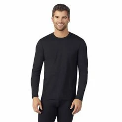 Cuddl Duds shop 10 Men's Cuddl Duds® Heavyweight Far-Infrared Enhance Performance Baselayer Crew Top Black