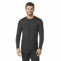 Men's Cuddl Duds® Heavyweight Far-Infrared Enhance Performance Baselayer Crew Top Black -Cuddl Duds shop unnamed file 2142