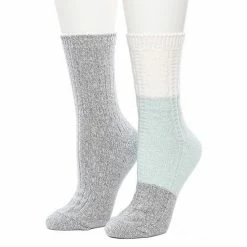 Women's Cuddl Duds 2 Pair Pack Colorblock Cable Rib Crew Socks Nostalgia Rose 2 Women's Cuddl Duds 2 Pair Pack Colorblock Cable Rib Crew Socks Nostalgia Rose -Cuddl Duds shop unnamed file 2153