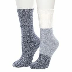 Women's Cuddl Duds 2 Pair Pack Colorblock Cable Rib Crew Socks Nostalgia Rose 3 Women's Cuddl Duds 2 Pair Pack Colorblock Cable Rib Crew Socks Nostalgia Rose -Cuddl Duds shop unnamed file 2154