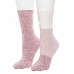 Women's Cuddl Duds 2 Pair Pack Colorblock Cable Rib Crew Socks Nostalgia Rose 4 Women's Cuddl Duds 2 Pair Pack Colorblock Cable Rib Crew Socks Nostalgia Rose -Cuddl Duds shop unnamed file 2155