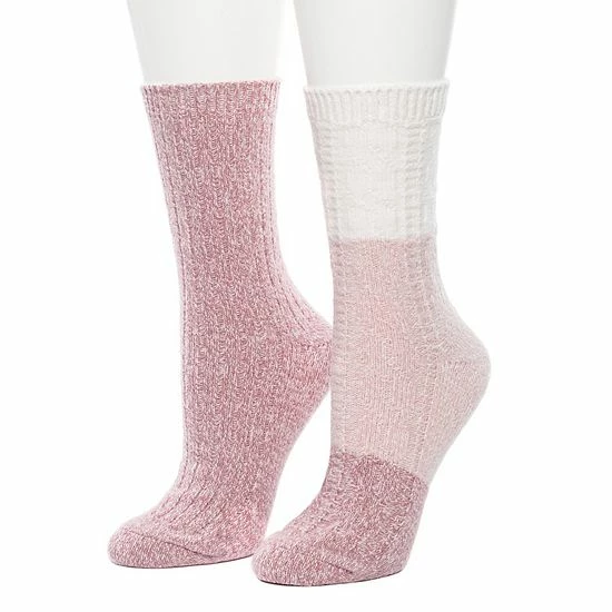Women's Cuddl Duds 2 Pair Pack Colorblock Cable Rib Crew Socks Nostalgia Rose Women's Cuddl Duds 2 Pair Pack Colorblock Cable Rib Crew Socks Nostalgia Rose -Cuddl Duds shop unnamed file 2155