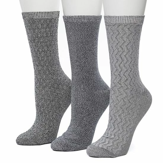 Women's Cuddl Duds 3 Pair Pack Zig Zag Twist Textured Mid Weight Crew Socks Marshmallow Women's Cuddl Duds 3 Pair Pack Zig Zag Twist Textured Mid Weight Crew Socks Marshmallow -Cuddl Duds shop unnamed file 2159