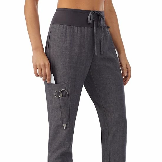 Petite Cuddl Duds® Scrubs Jogger Pants With 3 Pockets Ceil Heather 3 Petite Cuddl Duds® Scrubs Jogger Pants With 3 Pockets Ceil Heather - Image 3