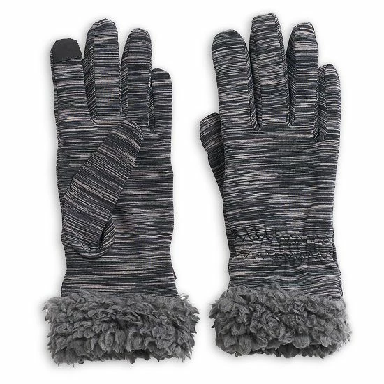 Women's Cuddl Duds® Stretch Touch Screen Gloves With Sherpa Cuffs Black 3 Women's Cuddl Duds® Stretch Touch Screen Gloves With Sherpa Cuffs Black - Image 3