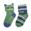 Toddler Boy Cuddl Duds 2 Pack Monster & Striped Socks