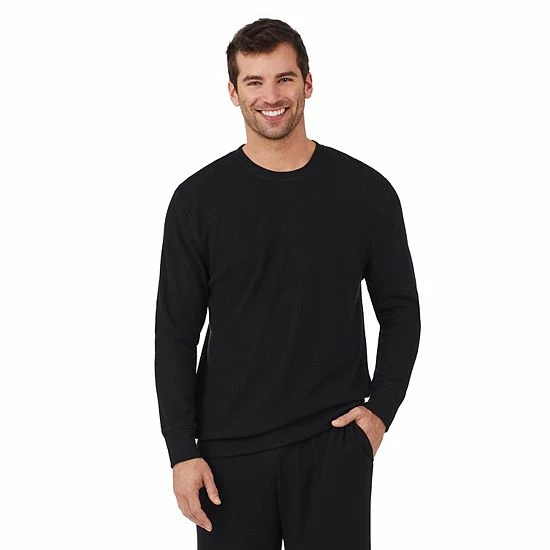Men's Cuddl Duds® Midweight Waffle Thermal Relaxed-Fit Top Black 1 Men's Cuddl Duds® Midweight Waffle Thermal Relaxed-Fit Top Black
