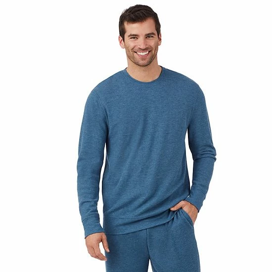 Men's Cuddl Duds® Midweight Waffle Thermal Relaxed-Fit Top Black 3 Men's Cuddl Duds® Midweight Waffle Thermal Relaxed-Fit Top Black - Image 3