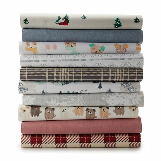 Cuddl Duds® Microfiber Sheet Set With Pillowcases Blue Lodge 3 Cuddl Duds® Microfiber Sheet Set With Pillowcases Blue Lodge - Image 3