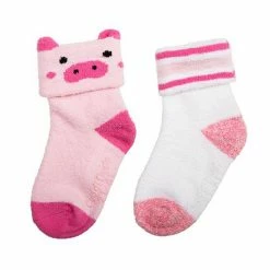 Toddler Girl Cuddl Duds 2 Pack Piggy & Striped Socks