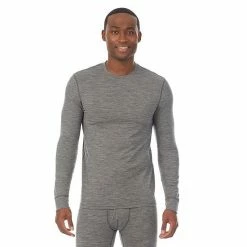 Men's Cuddl Duds® Lightweight WoolCore Performance Baselayer Crew Top Charcoal Heather 3 Men's Cuddl Duds® Lightweight WoolCore Performance Baselayer Crew Top Charcoal Heather -Cuddl Duds shop unnamed file 2295
