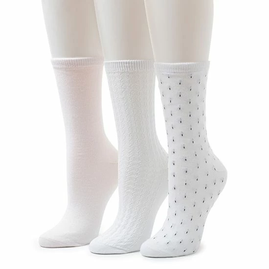 Women's Cuddl Duds® 3-Pack Birdseye Crew Socks Women's Cuddl Duds® 3-Pack Birdseye Crew Socks -Cuddl Duds shop unnamed file 2298