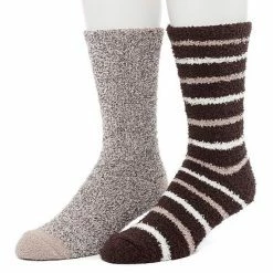 Men's ClimateSmart By Cuddl Duds 2-Pack Skinny Stripe Cozy Crew Socks Black -Cuddl Duds shop unnamed file 2308