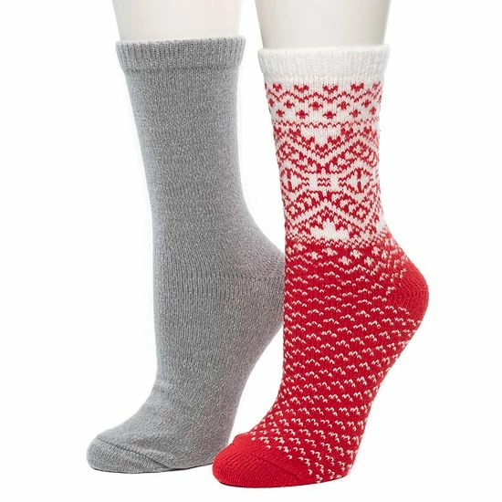 Women's Cuddl Duds 2 Pair Pack Boarder Diamond With Fairisle Spacedye Crew Socks Burnished Lilac 1 Women's Cuddl Duds 2 Pair Pack Boarder Diamond With Fairisle Spacedye Crew Socks Burnished Lilac