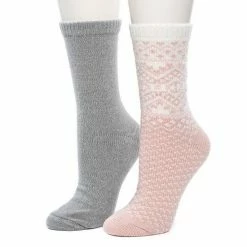 Women's Cuddl Duds 2 Pair Pack Boarder Diamond With Fairisle Spacedye Crew Socks Burnished Lilac 9 Women's Cuddl Duds 2 Pair Pack Boarder Diamond With Fairisle Spacedye Crew Socks Burnished Lilac -Cuddl Duds shop unnamed file 2313