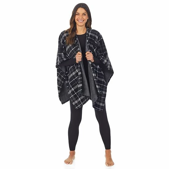 Women's Cuddl Duds® Double Plush Reversible Wrap Brown Animal 1 Women's Cuddl Duds® Double Plush Reversible Wrap Brown Animal