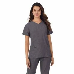 Petite Cuddl Duds® Scrubs V-Neck Top With 3 Pockets Black 17 Petite Cuddl Duds® Scrubs V-Neck Top With 3 Pockets Black -Cuddl Duds shop unnamed file 2420