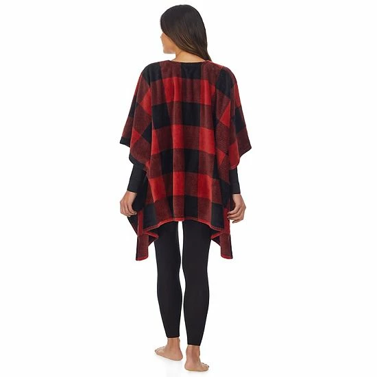 Women's Cuddl Duds® Double Plush Reversible Wrap Brown Animal 2 Women's Cuddl Duds® Double Plush Reversible Wrap Brown Animal - Image 2