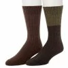 Men's ClimateSmart By Cuddl Duds 2-Pack Cable Colorblock Crew Socks Grey Navy